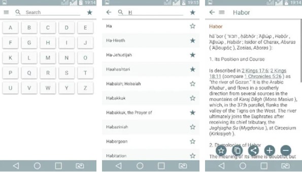 Gameplay screenshot from bible encyclopedia and holy bible for Android
