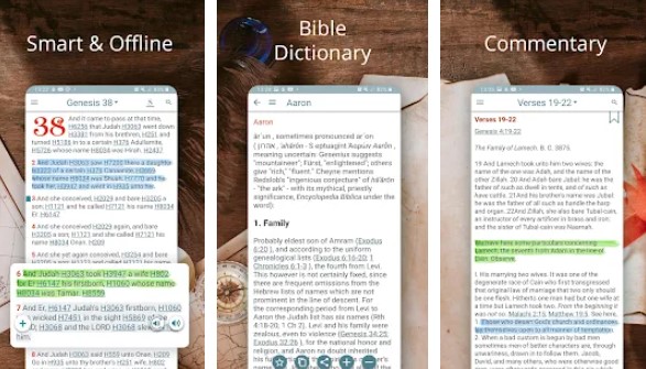 Gameplay screenshot from bible study dictionary commentary concordance for Android