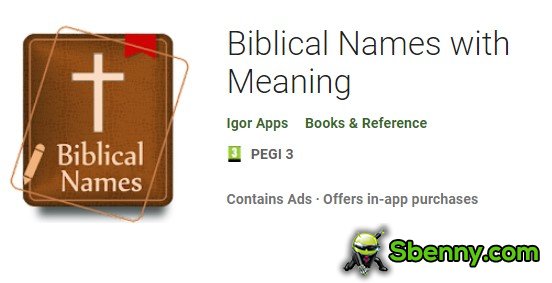 bibliai nevek jelentéssel