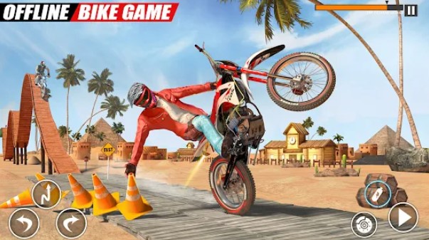 Gameplay screenshot from bike stunt 2 bike racing game offline games 2021 for Android