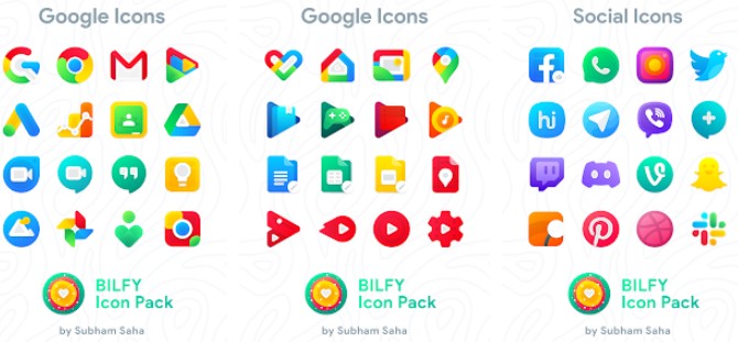 paquete de iconos bilfy MOD APK Android