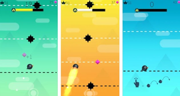 Gameplay screenshot from birdie tower for Android
