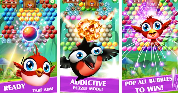Gameplay screenshot from birds rescue bubble for Android