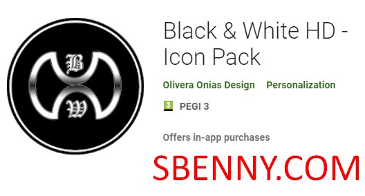 icon pack hd in bianco e nero
