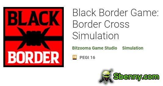 black border game border cross simulation