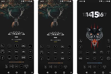 Gameplay screenshot from blackline icon pack for Android