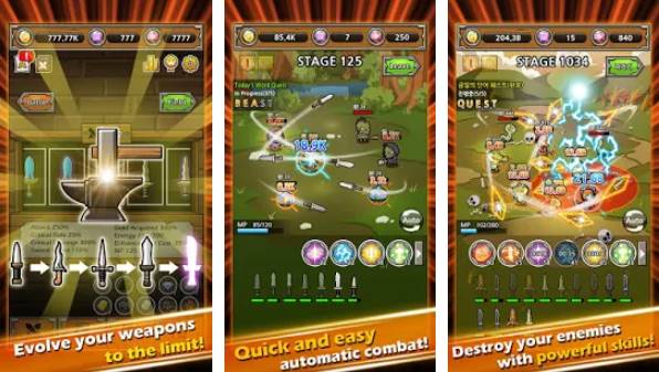 Gameplay screenshot from blade crafter for Android