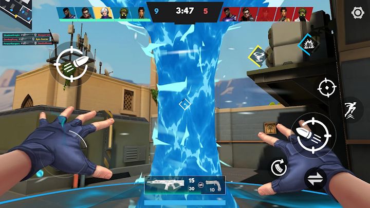 Gameplay screenshot from Blast: Gun Shooting Game 5v5 MOD APK for Android