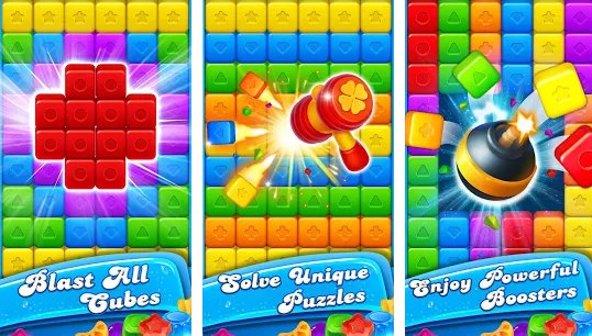 Gameplay screenshot from blast fever tap to crush and blast cubes for Android