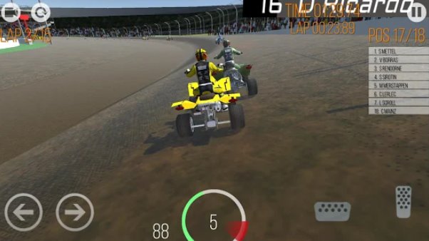 Gameplay screenshot from blast stars atv quad bike dirt racing games for Android