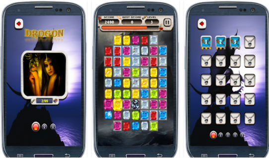 Gameplay screenshot from block blast and dragons pro for Android