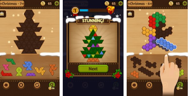 Gameplay screenshot from block puzzle games wood collection for Android