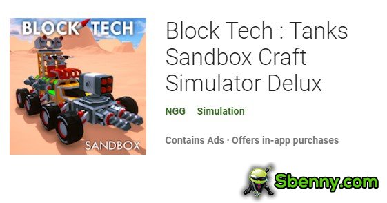 block tech tanks sandbox simulateur d'artisanat delux