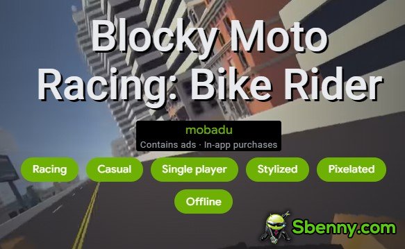 blocky moto racing bike rider