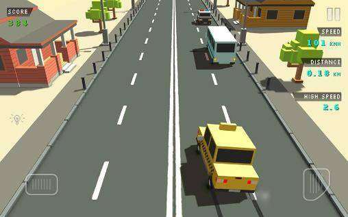 Gameplay screenshot from blocky traffic racer for Android