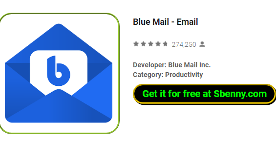courrier électronique bleu