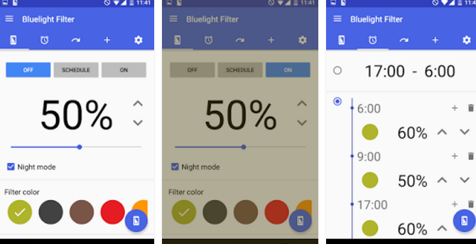 filtro luce blu per Eye care MOD APK Android