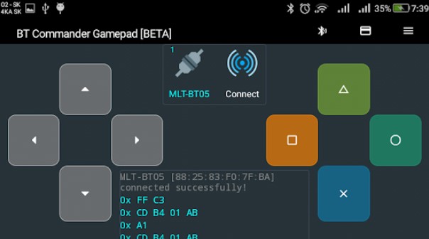 Gameplay screenshot from bluetooth commander pro for Android