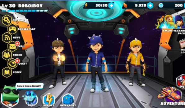 Gameplay screenshot from boboiboy galactic heroes rpg for Android