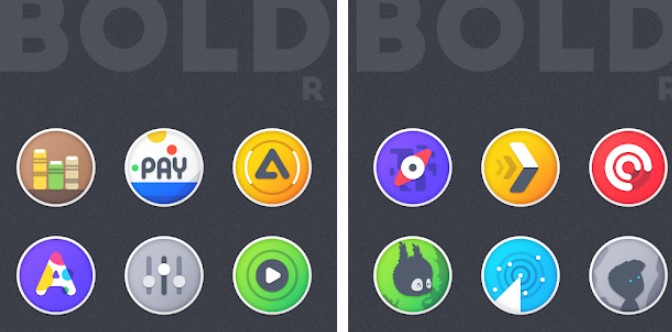 boldr icon pack APK Android