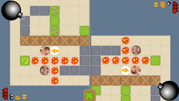 Gameplay screenshot from bomba 2 player split screen for Android