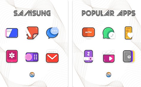 Gameplay screenshot from borderline icon pack for Android