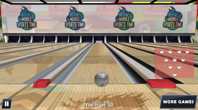 Gameplay screenshot from bowling 3d real match king for Android