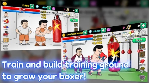 Gameplay screenshot from boxer clicker be the legend for Android