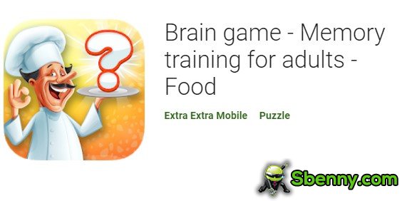 formazione della memoria del gioco del cervello per il cibo degli adulti