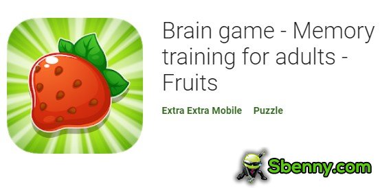 formazione della memoria del gioco del cervello per i frutti degli adulti