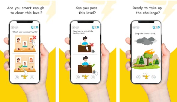 Gameplay screenshot from brainzap test your brain with tricky puzzle game for Android