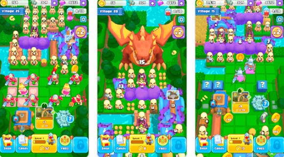 Gameplay screenshot from brave merge battle and defense for Android