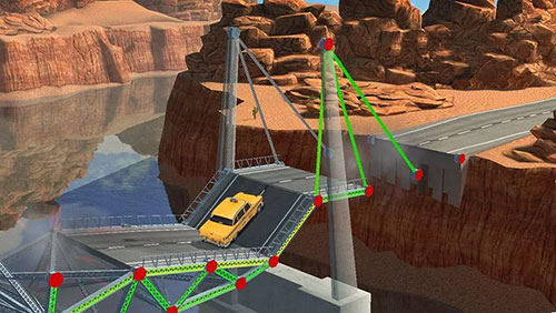 Gameplay screenshot from bridge construction simulator for Android