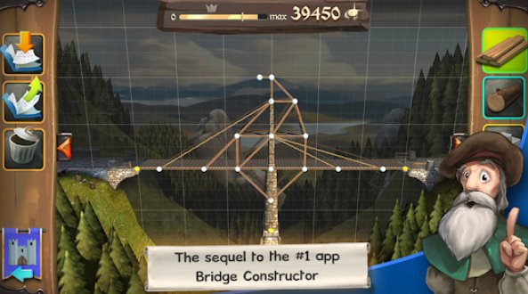 Gameplay screenshot from bridge constructor medieval for Android