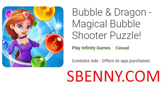 Blase und Drache magische Bubble Shooter Puzzle