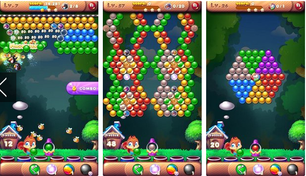 Gameplay screenshot from bubble bird rescue 2 for Android
