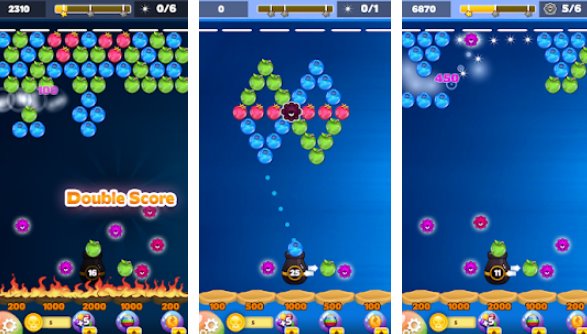 Gameplay screenshot from bubble guppies fruit bubble shooter for Android