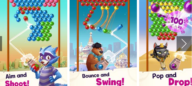 Gameplay screenshot from bubble island 2 pop shooter for Android