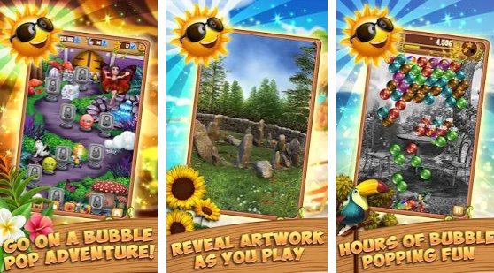 Gameplay screenshot from bubble pop summer magic for Android