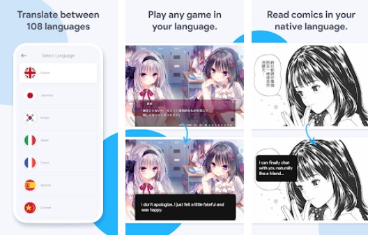 juego de traducción de pantalla de burbuja y traducción de cómic MOD APK Android