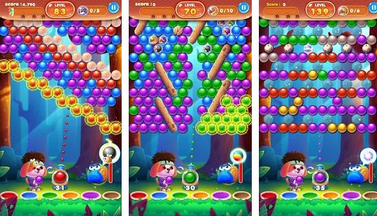 Gameplay screenshot from bubble shooter magic snail for Android