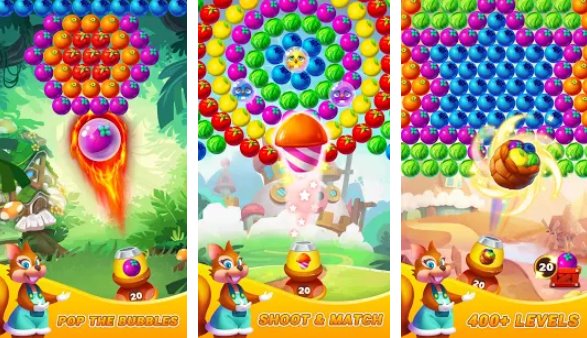 Gameplay screenshot from bubble story 2019 bubble shooting puzzle adventure for Android
