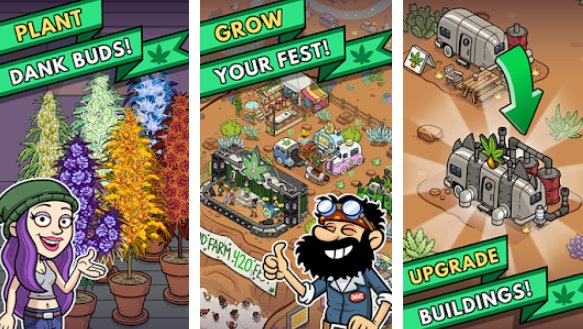 Gameplay screenshot from bud farm 420 for Android
