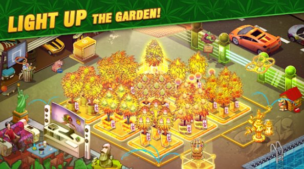 Gameplay screenshot from bud farm idle growing tycoon weed farm for Android