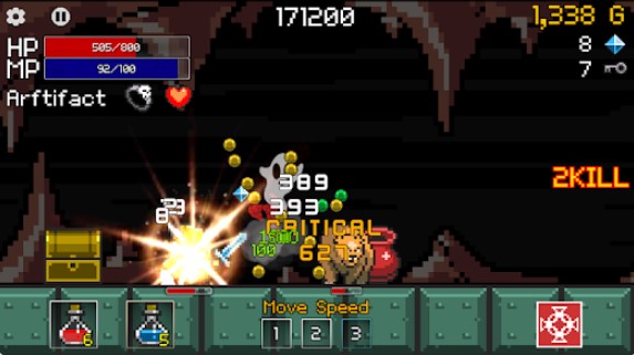 Gameplay screenshot from buff knight idle rpg runner for Android