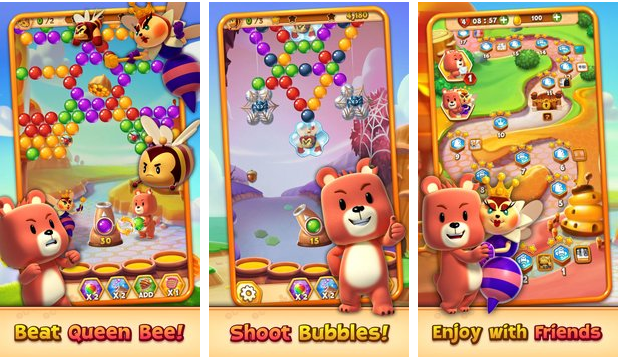 Gameplay screenshot from buggle 2 bubble shooter for Android