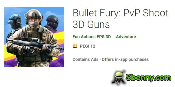 bullet fury pvp lő 3D fegyvereket