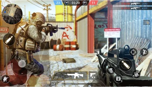 Gameplay screenshot from bullet fury pvp shoot 3d guns for Android