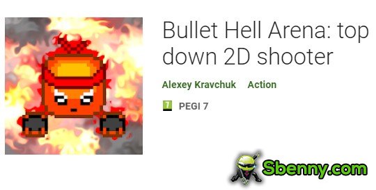 bullet hell arena de arriba hacia abajo 2d shooter