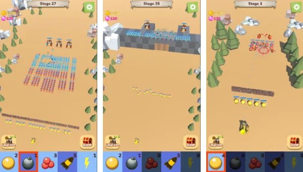 Gameplay screenshot from burning fortress 2 for Android